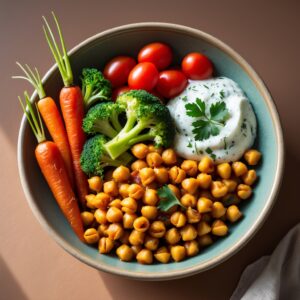 Roasted Chickpea and Veggie Bowl